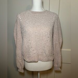 Very Light Pink Knit Women's Sweater